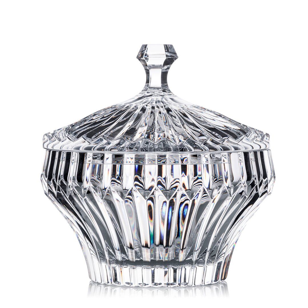 Rogaska Kapaklı Kristal Şekerlik 19cm - Cam