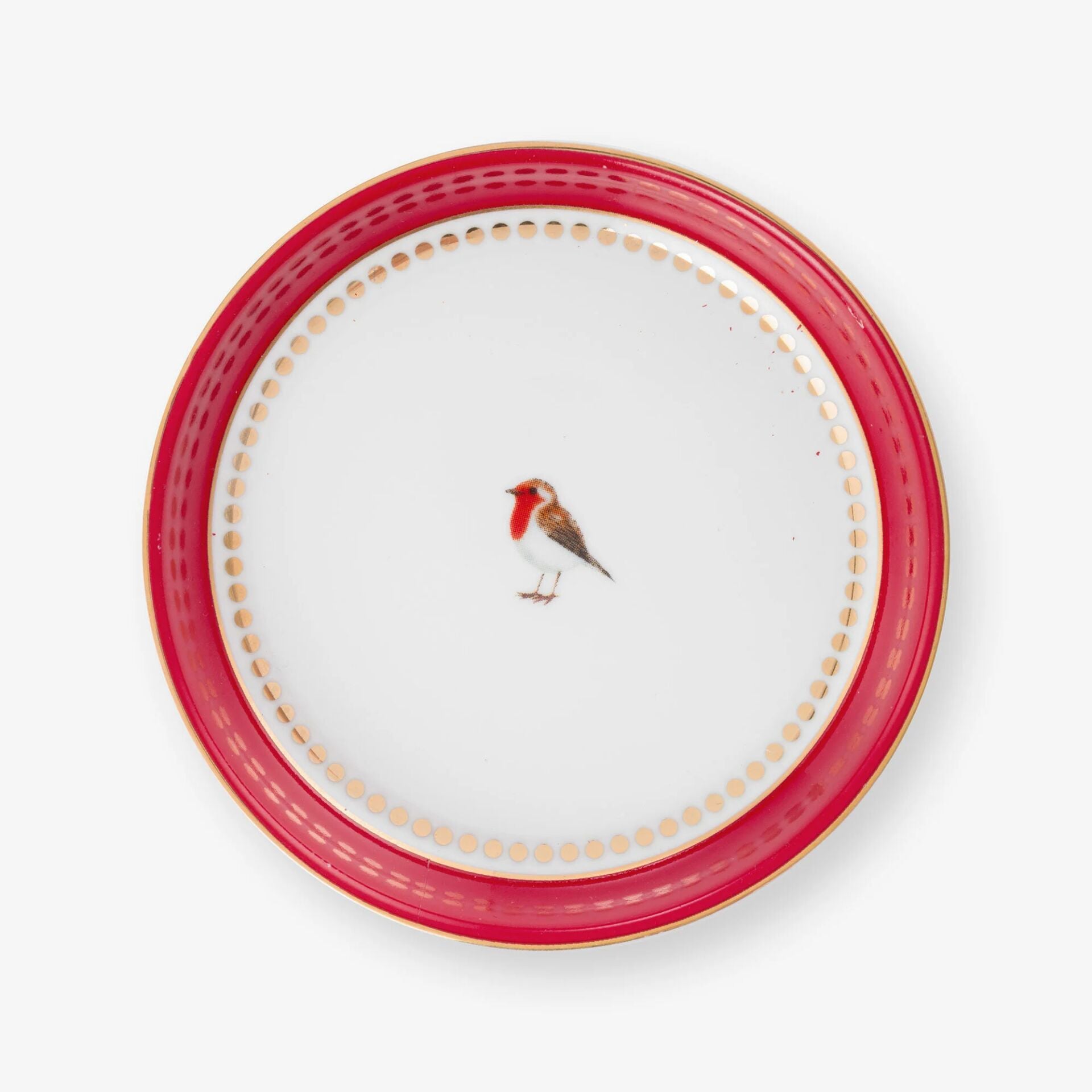Love Birds Çay Tabağı Kırmızı - 9cm