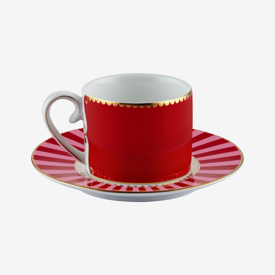 Love Birds Kahve Fincanı 125ml - Kırmızı