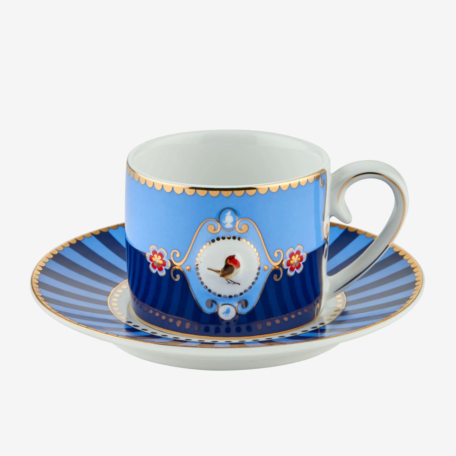 Love Birds Kahve Fincanı 125ml - Mavi