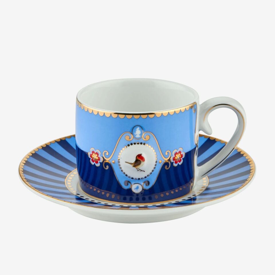 Love Birds Kahve Fincanı 125ml - Mavi