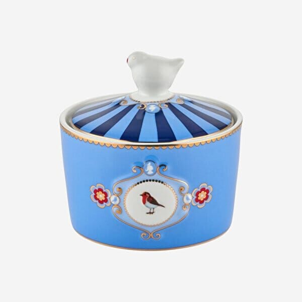 Love Birds Porselen Şekerlik 300ml - Mavi