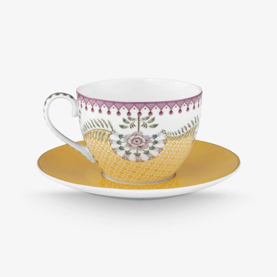 Lily & Lotus İkili Çay Fincan Seti Sarı - 280ml