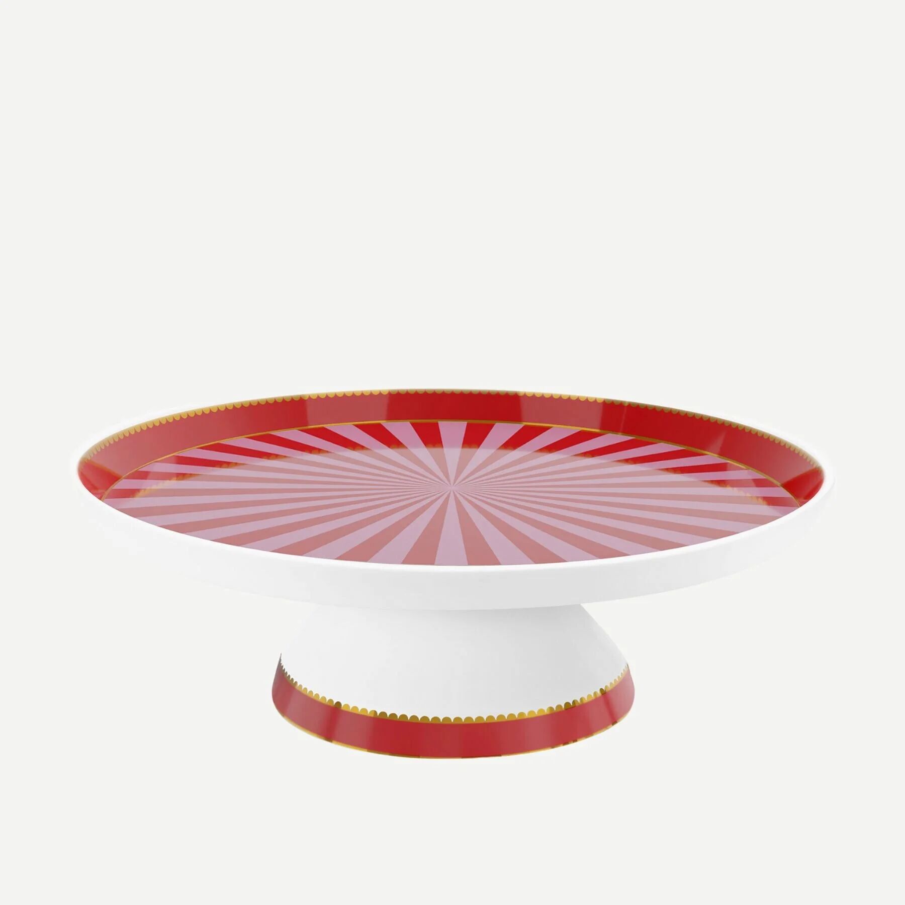 Love Birds Porselen Mini Kek Standı 24cm - Mavi