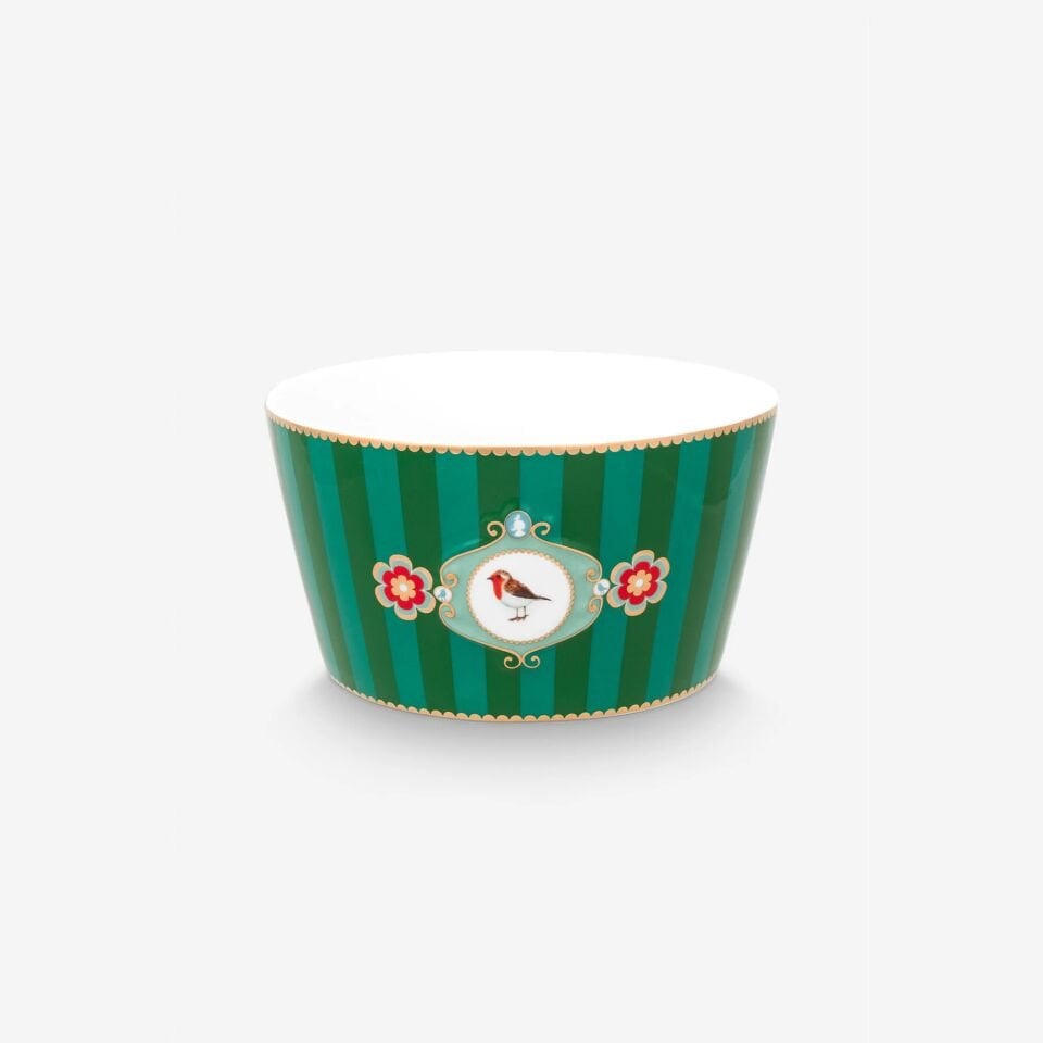 Love Birds Kase 15cm - YeşilÇizgili