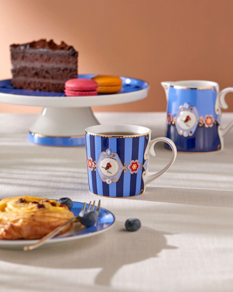 Love Birds Kupa  150 ml 150ml - Mavi Çizgili