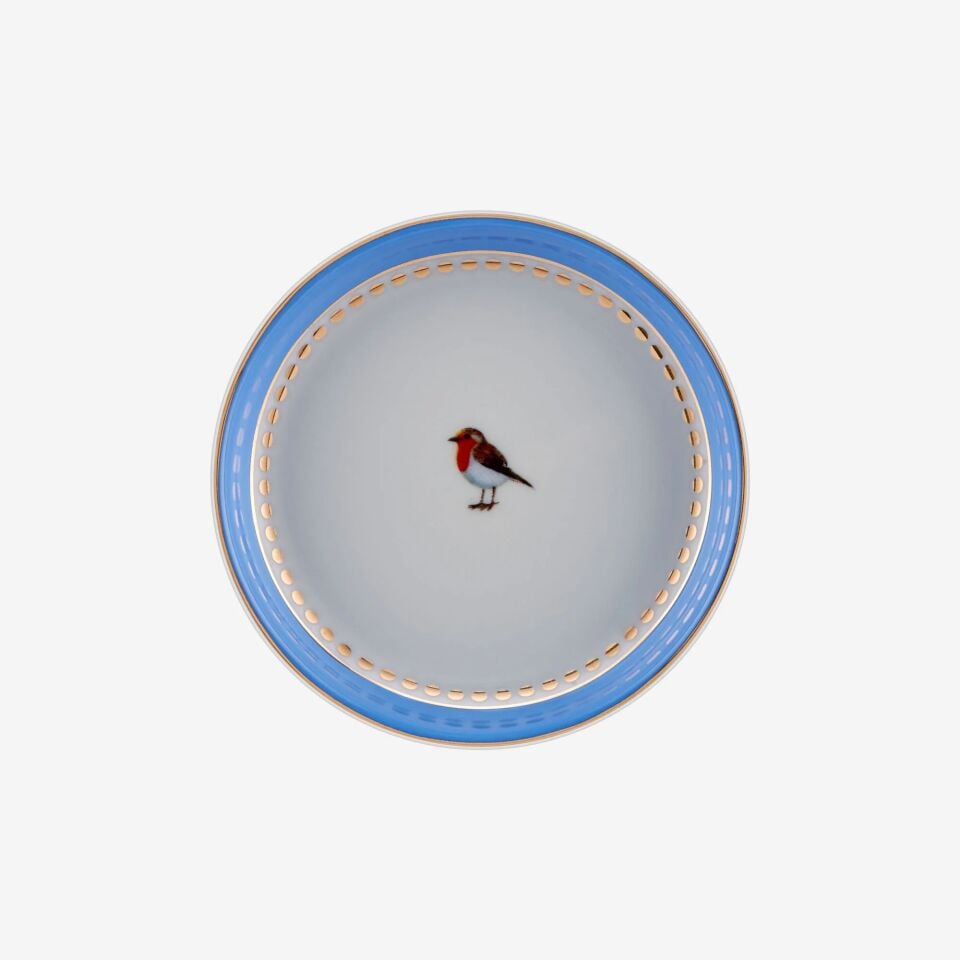 Love Birds Çay Tabağı 9cm - Mavi