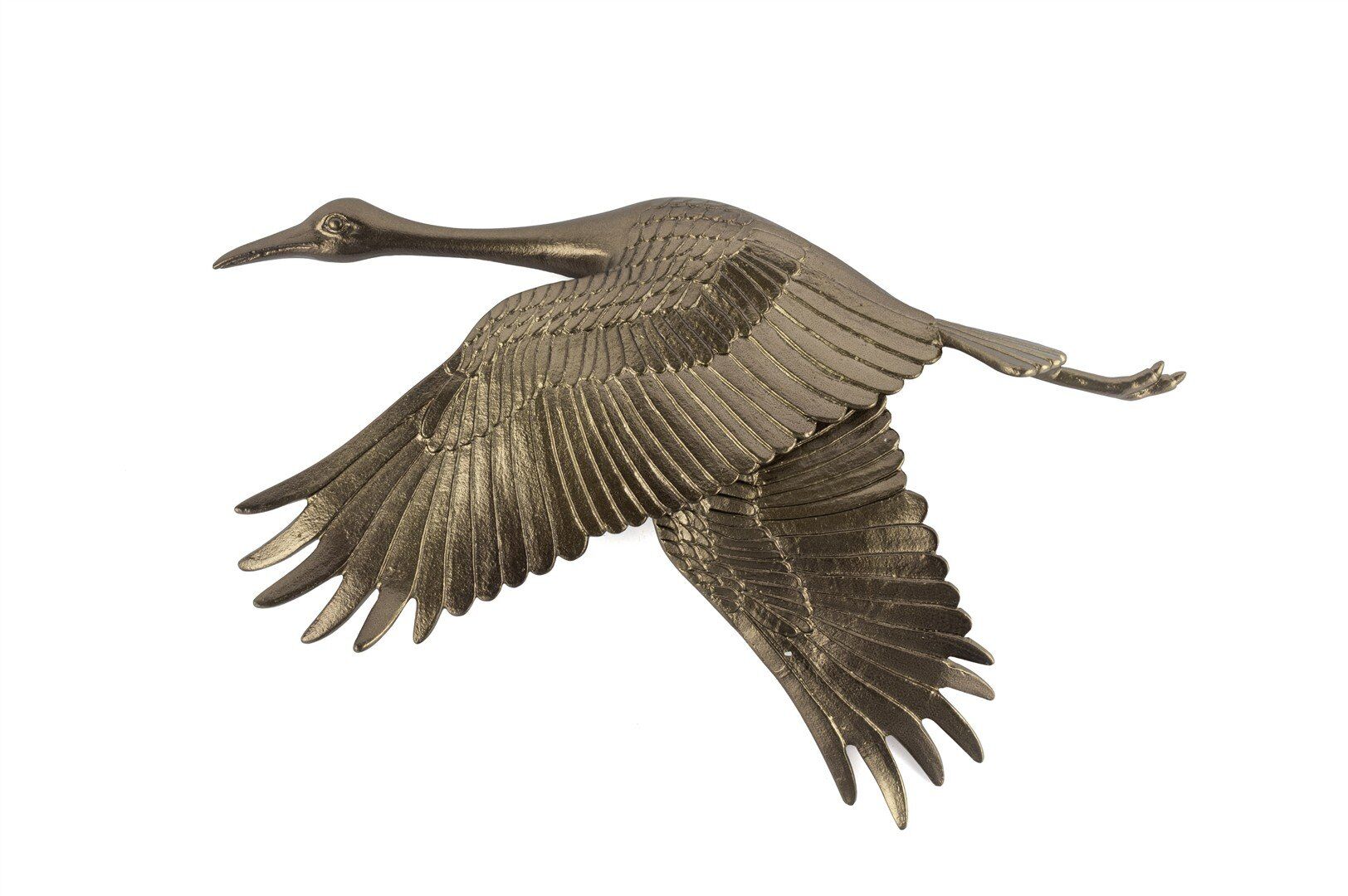 Bronz Kuş Duvar Aksesuarı 23x43x7cm - Bronz