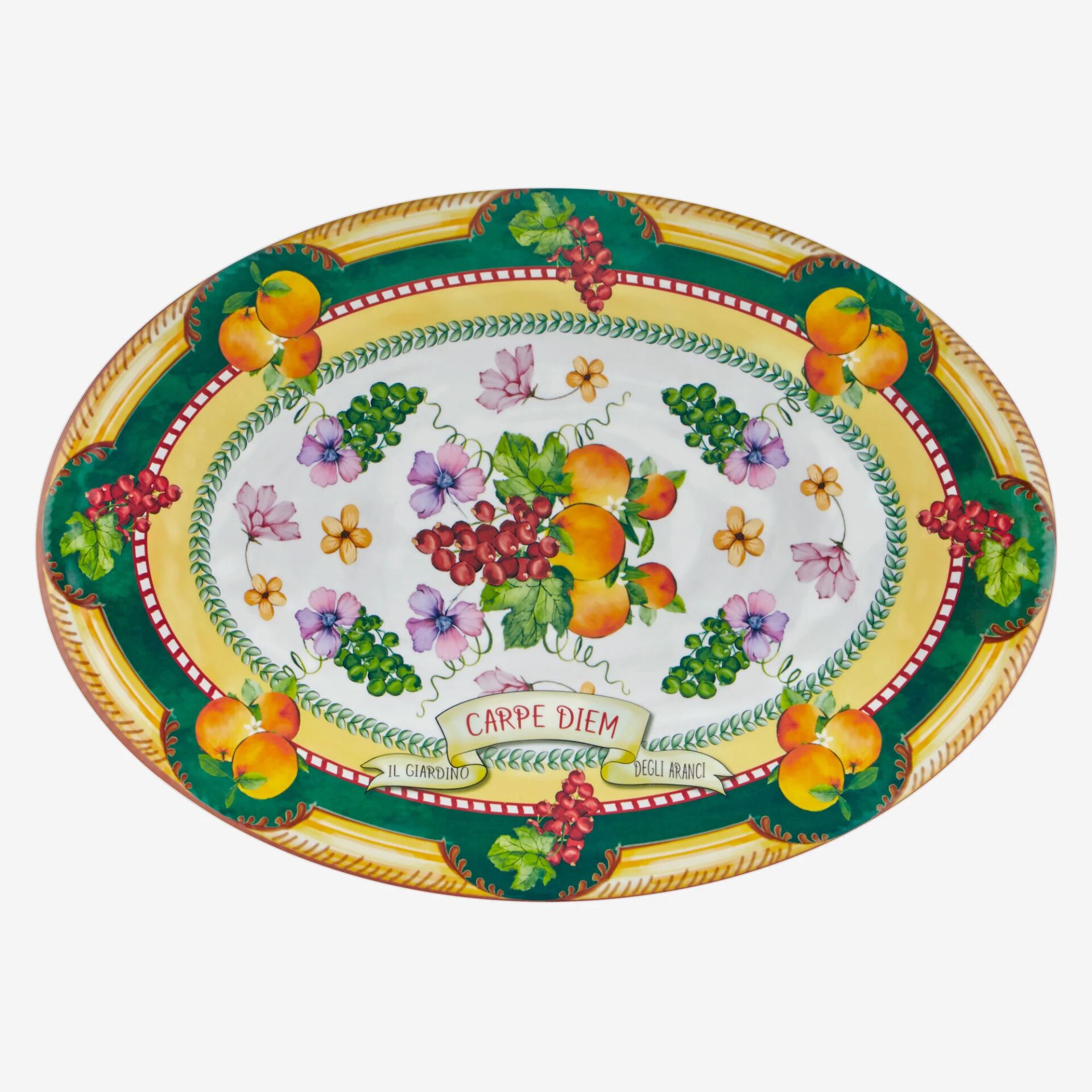 Carpe Diem Servis Tabağı Sarı - 50cm