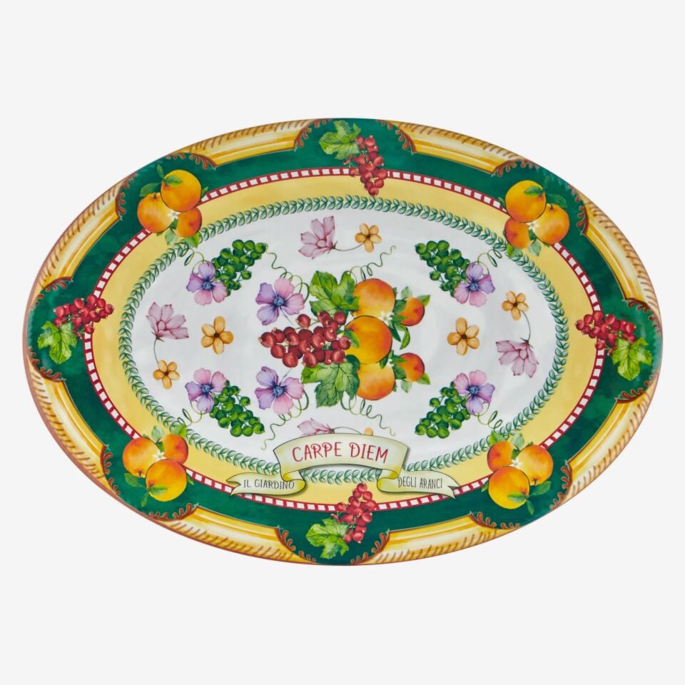 Carpe Diem Servis Tabağı Sarı - 50cm