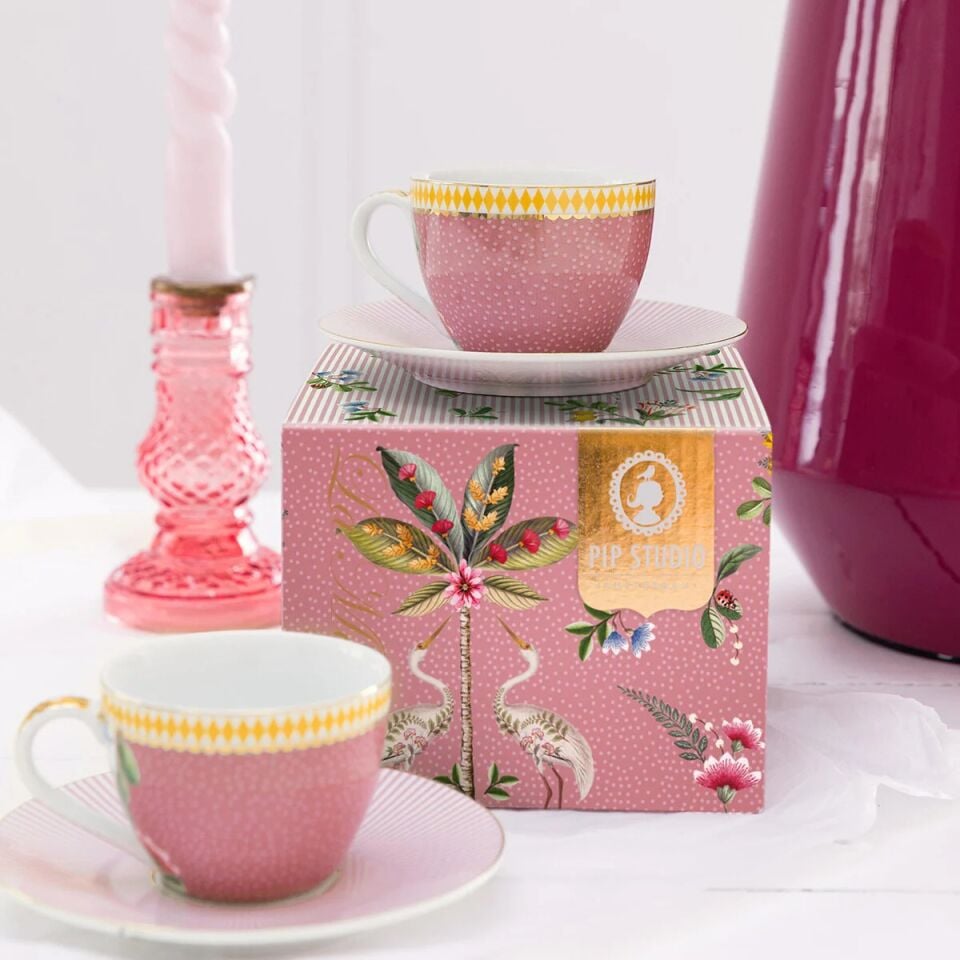 La Majorelle İkili Kahve Fincanı Seti Pembe - 120ml