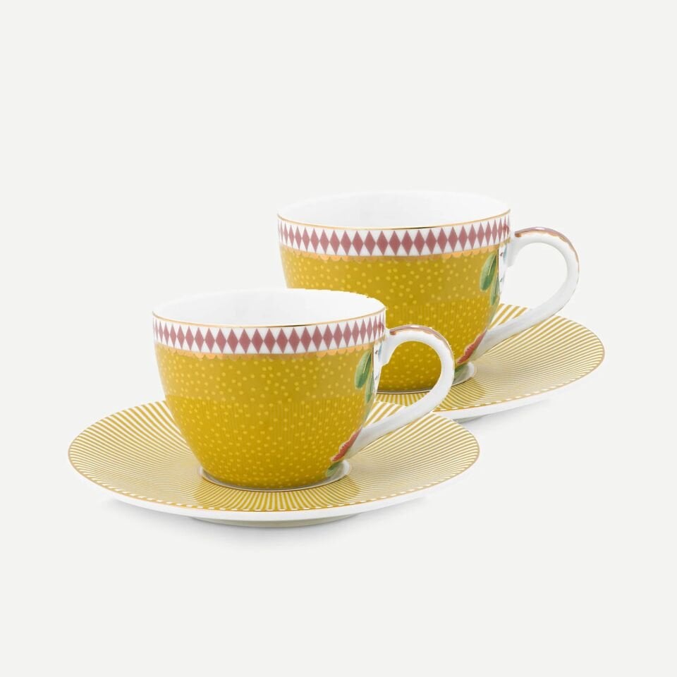 La Majorelle İkili Kahve Fincanı Seti Sarı - 120ml