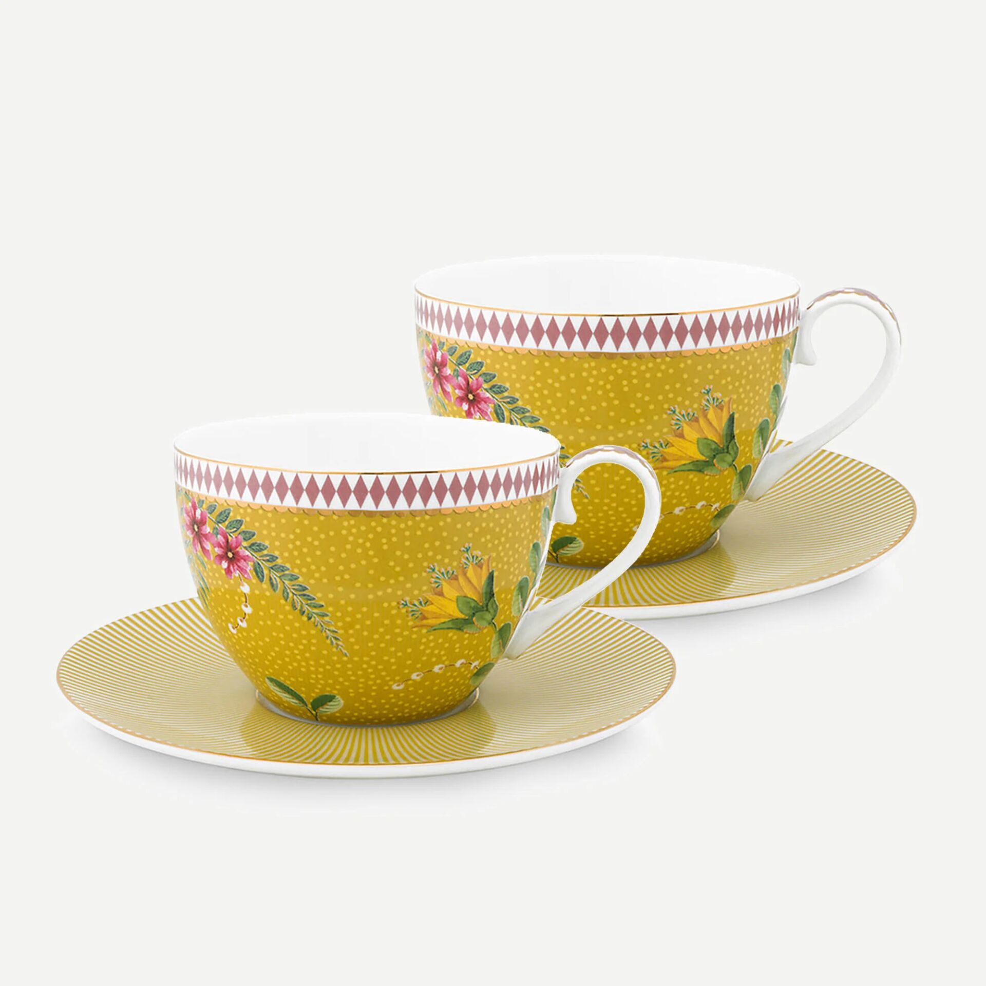 La Majorelle İkili Çay Fincanı Seti Sarı - 280ml