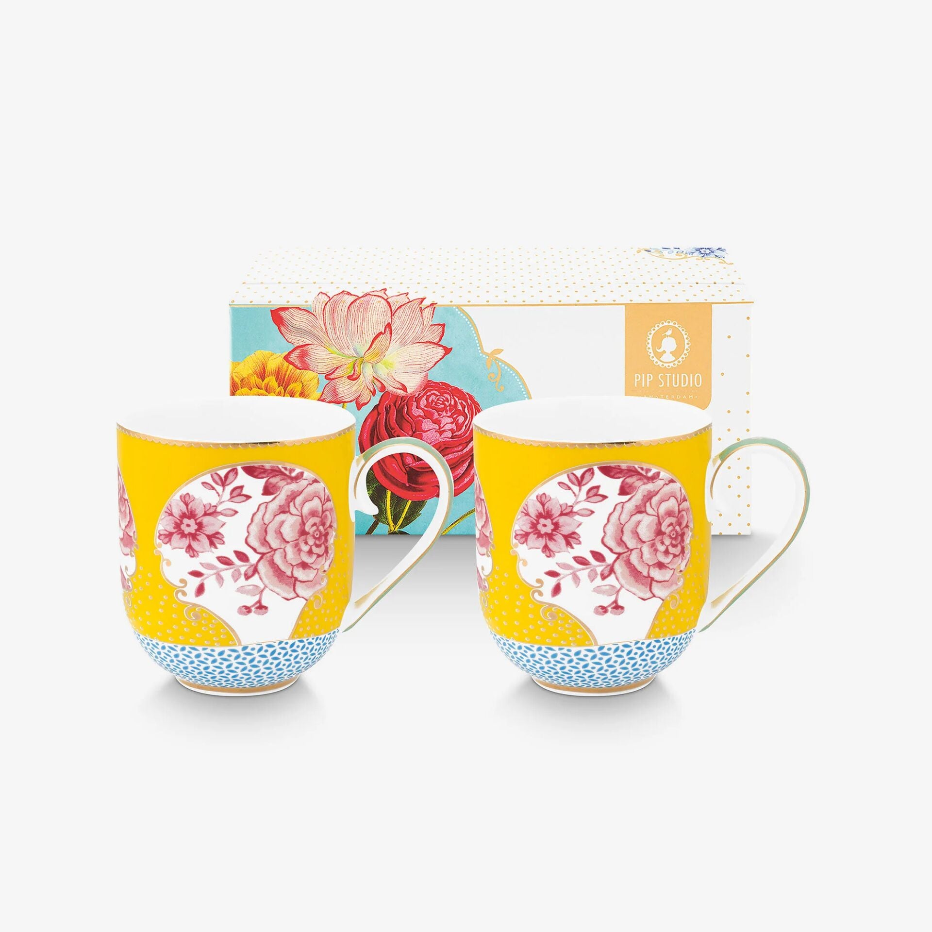 Royal Sarı İkili Mug Seti 325ml