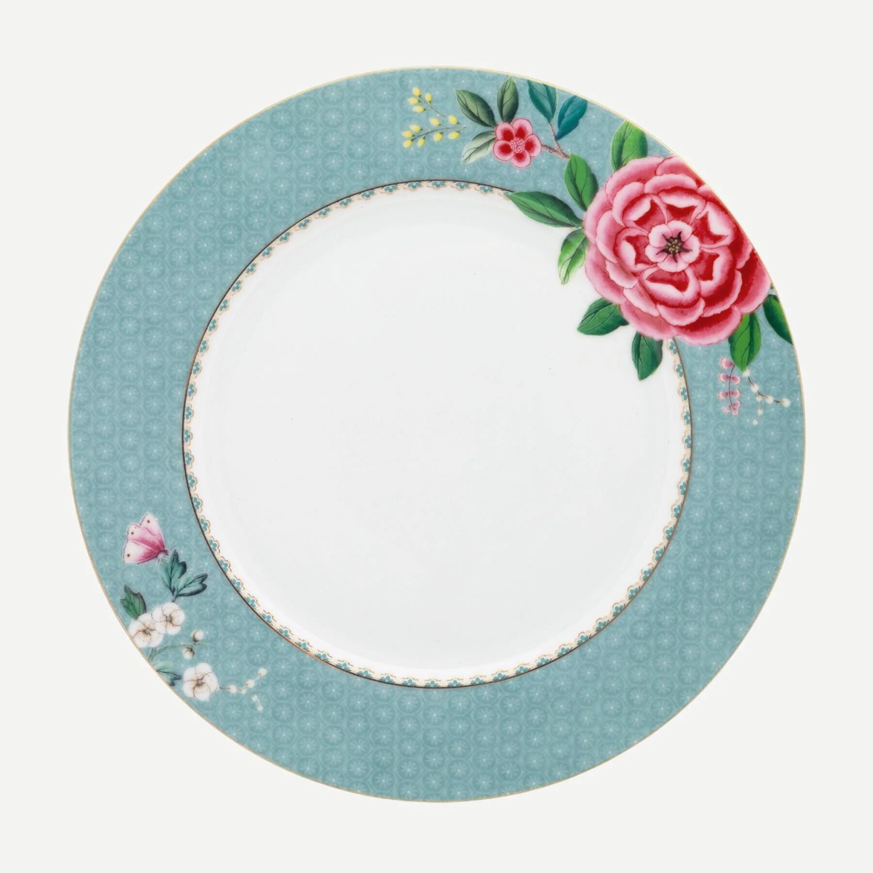 Blushing Birds Yemek Tabağı Mavi - 26,5cm