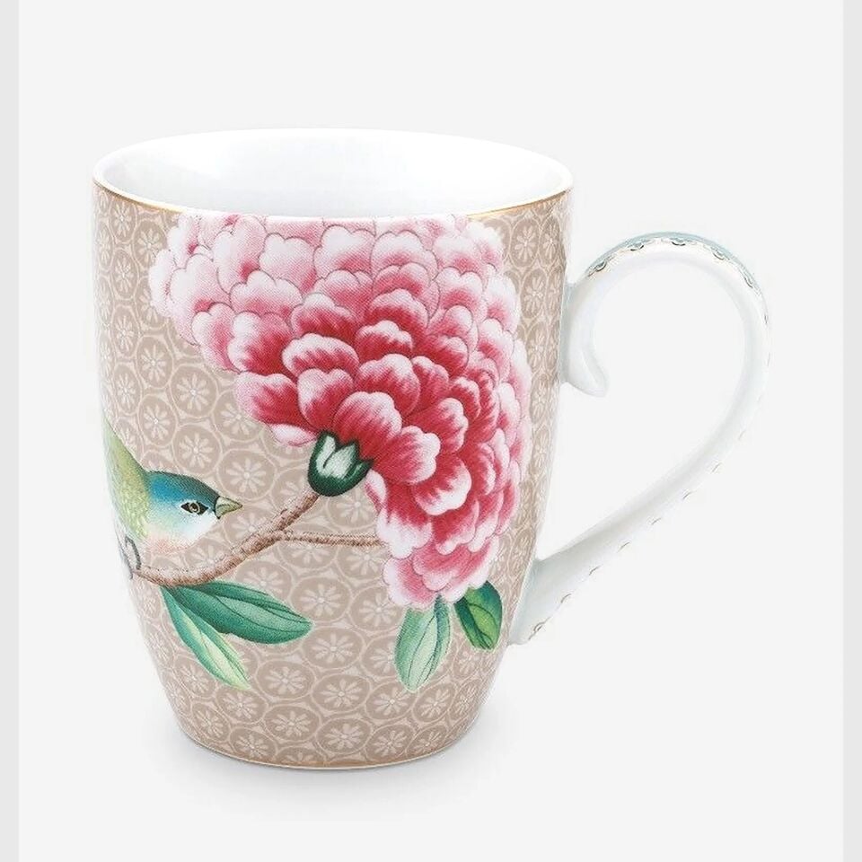 Blushing Birds Büyük kupa Haki - 350ml