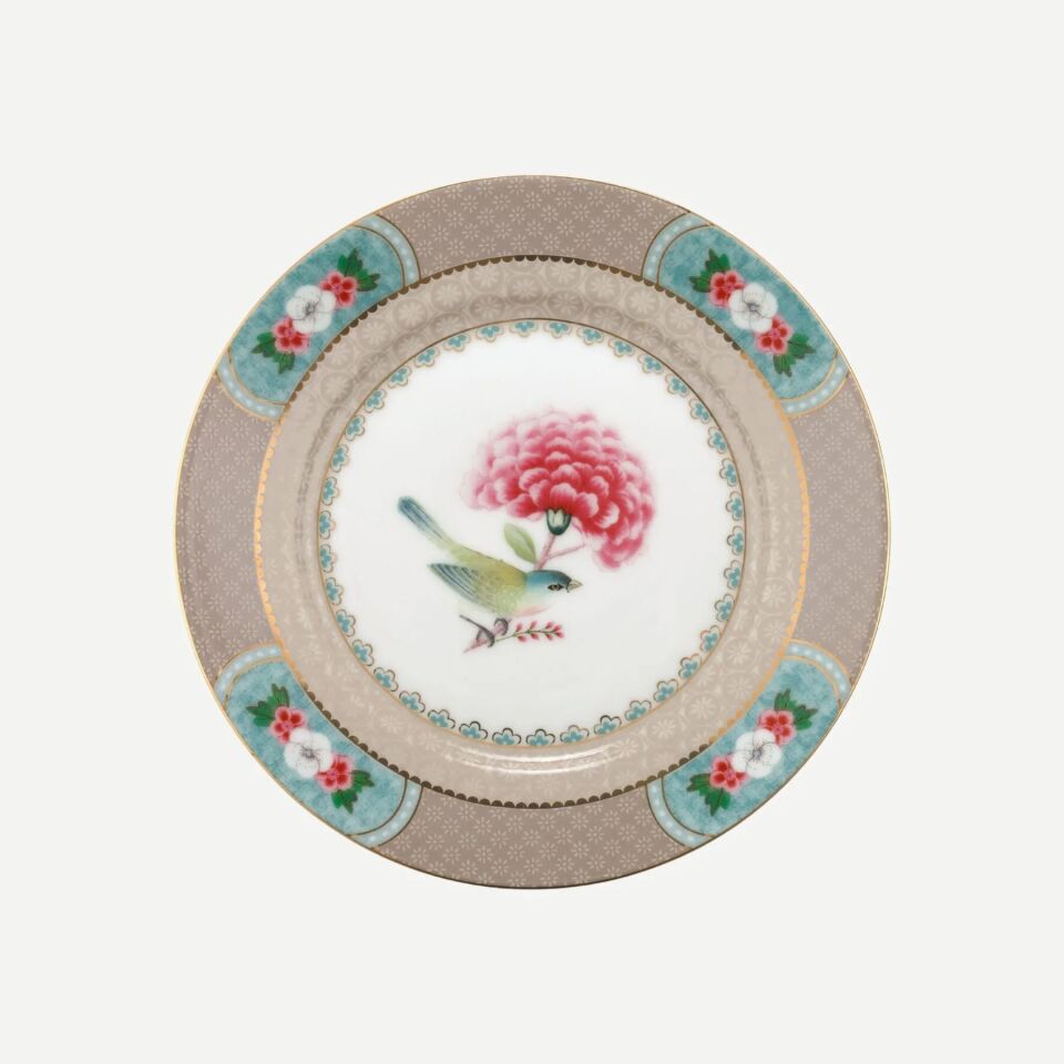 Blushing Birds Pasta Tabağı Haki - 17cm