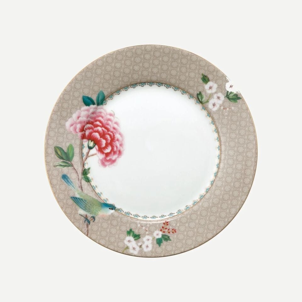 Blushing Birds Kahvaltı Tabağı Haki - 21cm