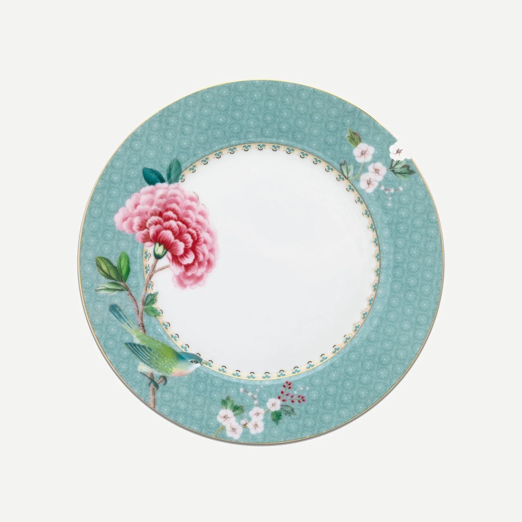 Blushing Birds Kahvaltı Tabağı Mavi - 21cm