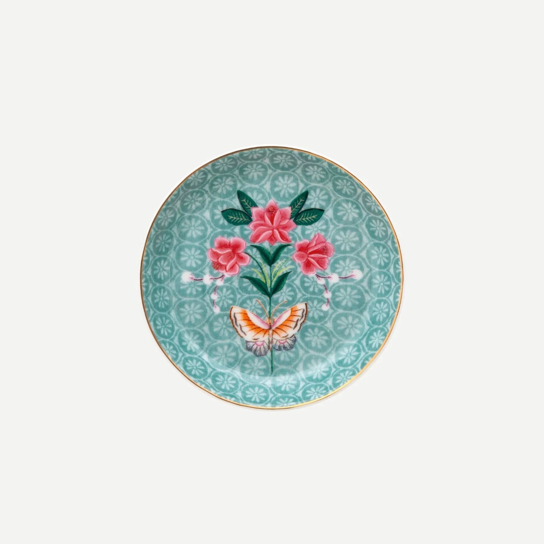 Blushing Birds Çay Tabağı Mavi - 9cm