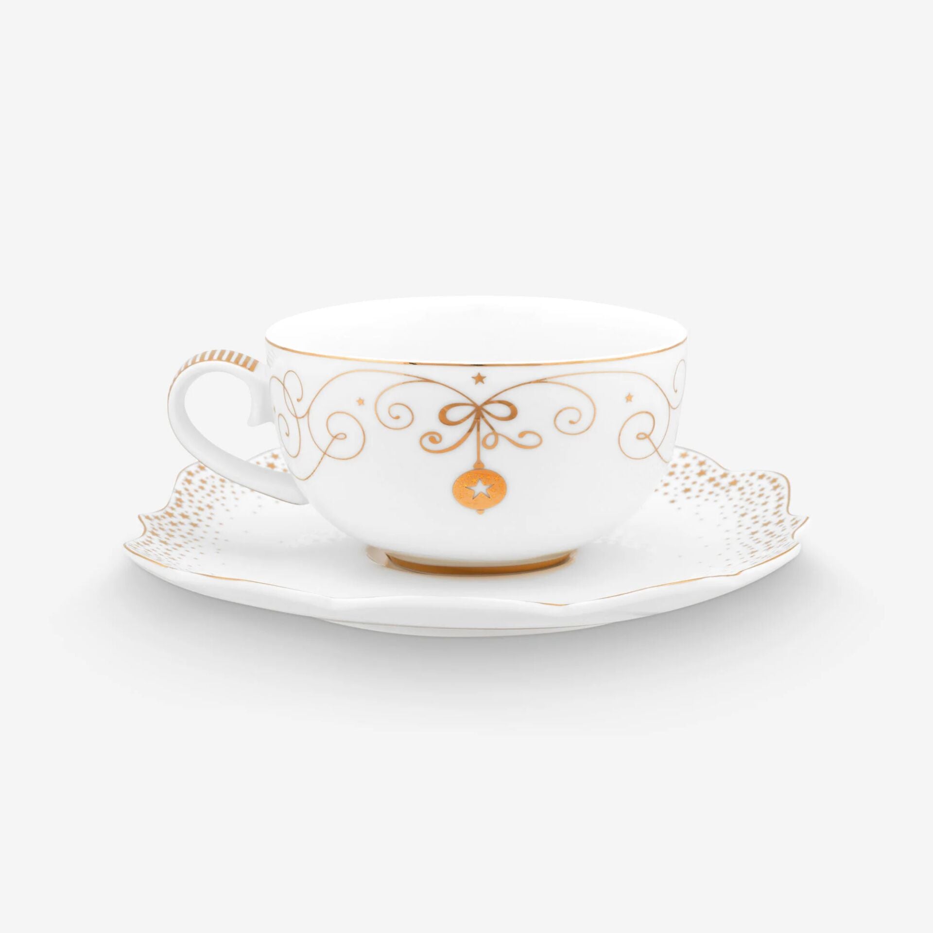 Royal Altın / Beyaz  Çay Fincanı