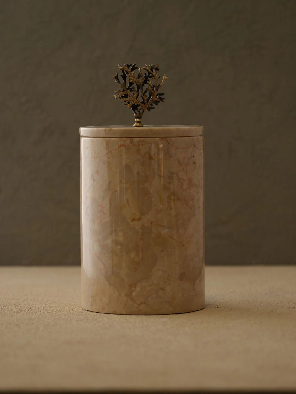 Mercanlı Çöp Kovası 30x15cm Bej / Eskitme