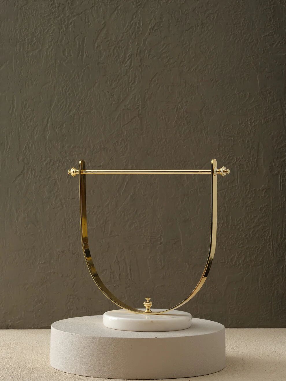 Pirinç Çatal Havluluk 34x23cm Beyaz / Gold