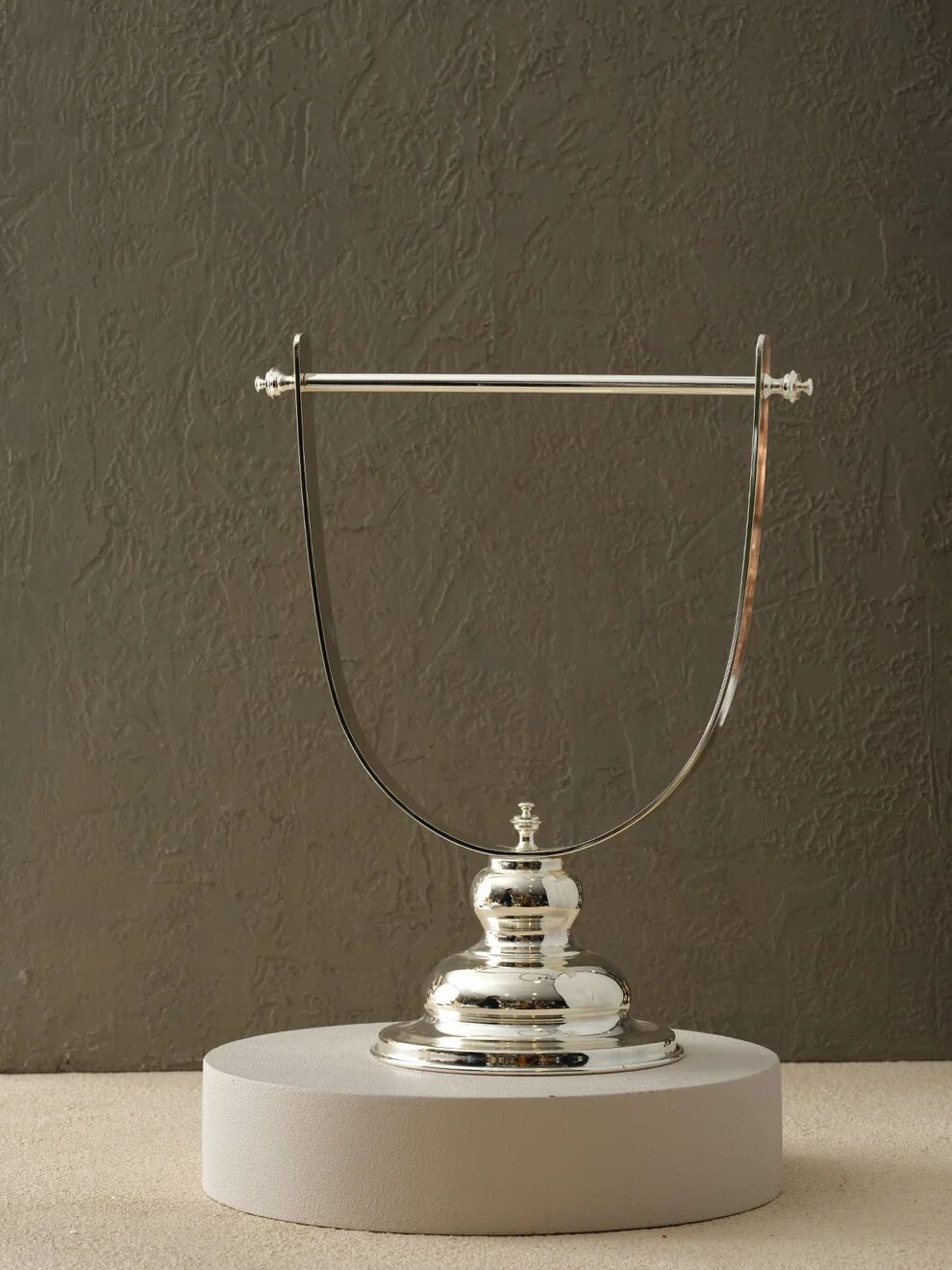 Pirinç Çatal Havluluk 36x23cm Gümüş