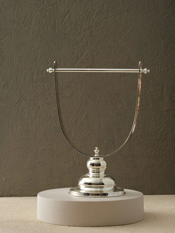 Pirinç Çatal Havluluk 36x23cm Gümüş