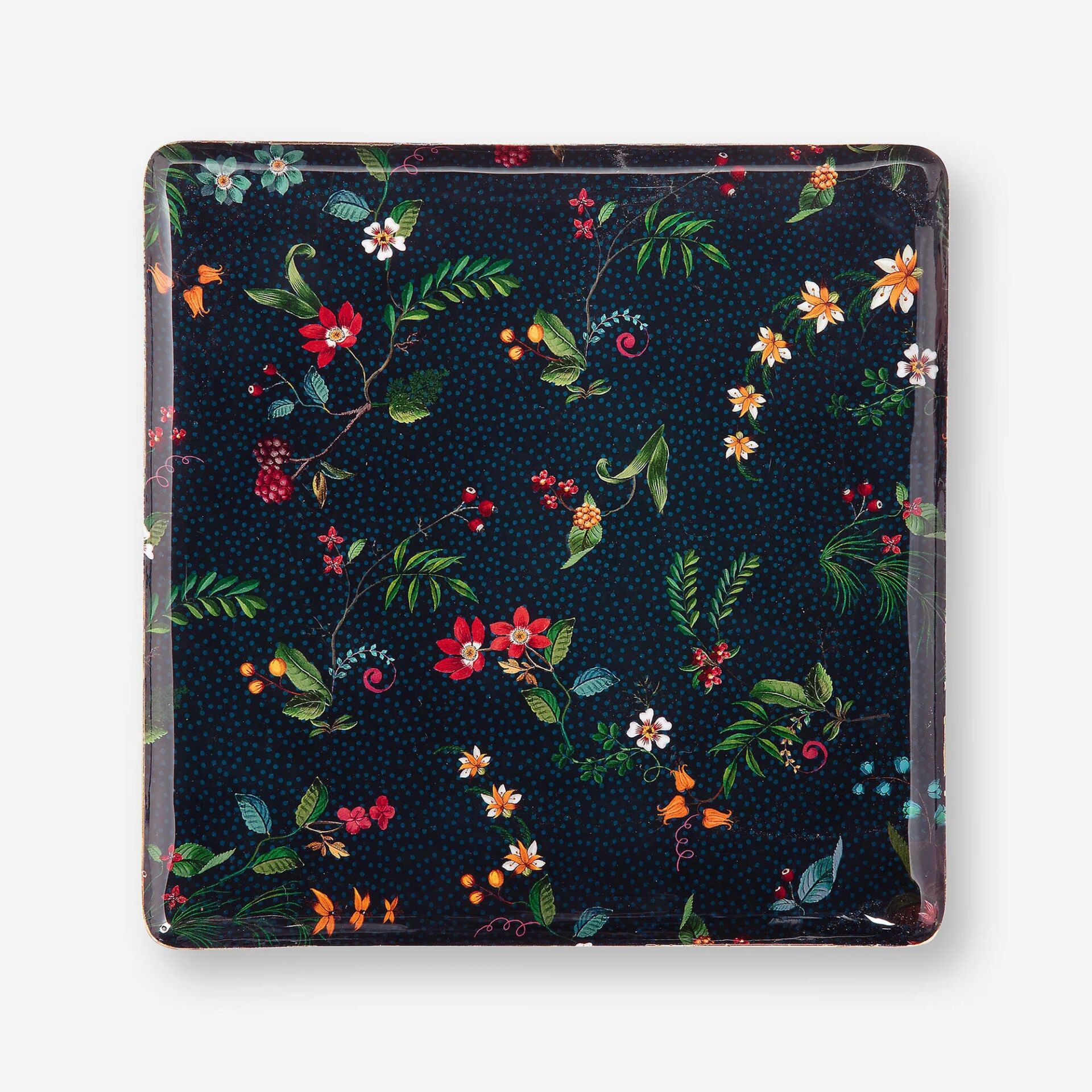 Berry Blues Lacivert Metal Tepsi 30,5X30,5 Cm Lacivert - 30cm