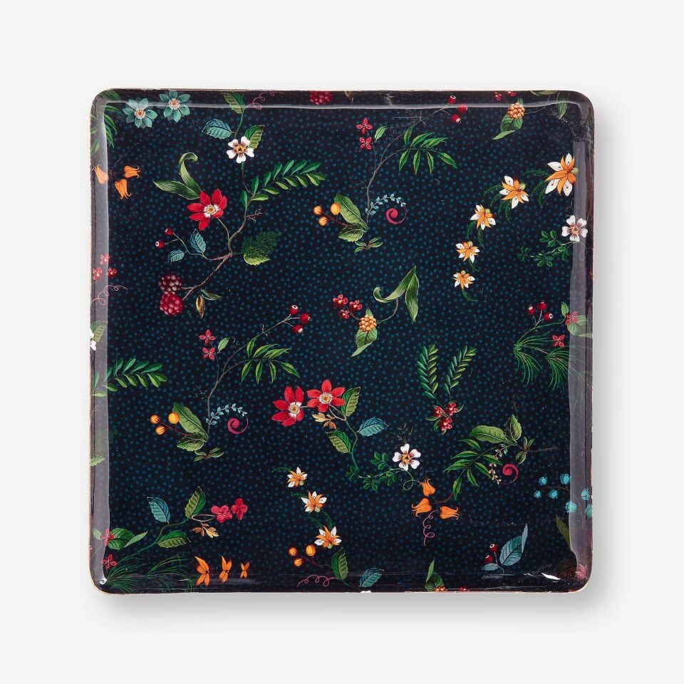 Berry Blues Lacivert Metal Tepsi 30,5X30,5 Cm Lacivert - 30cm