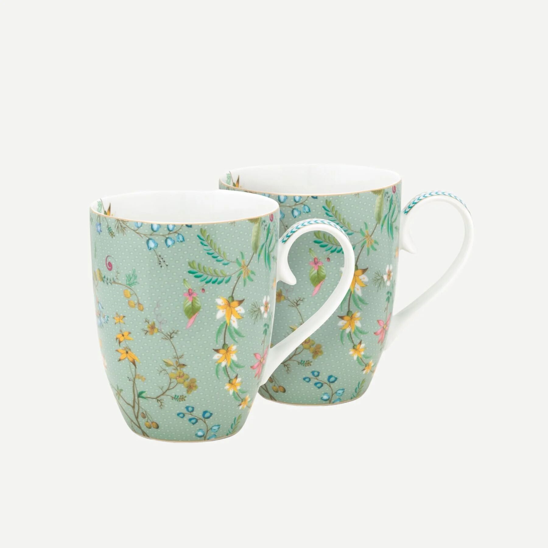 Jolie İkili Büyük Mug Seti Mavi - 350ml