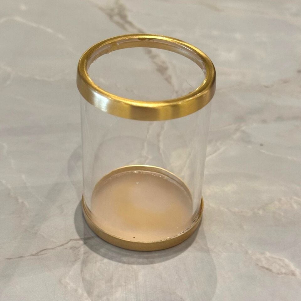 Pirinç Detay Pleksi Gül Kovası