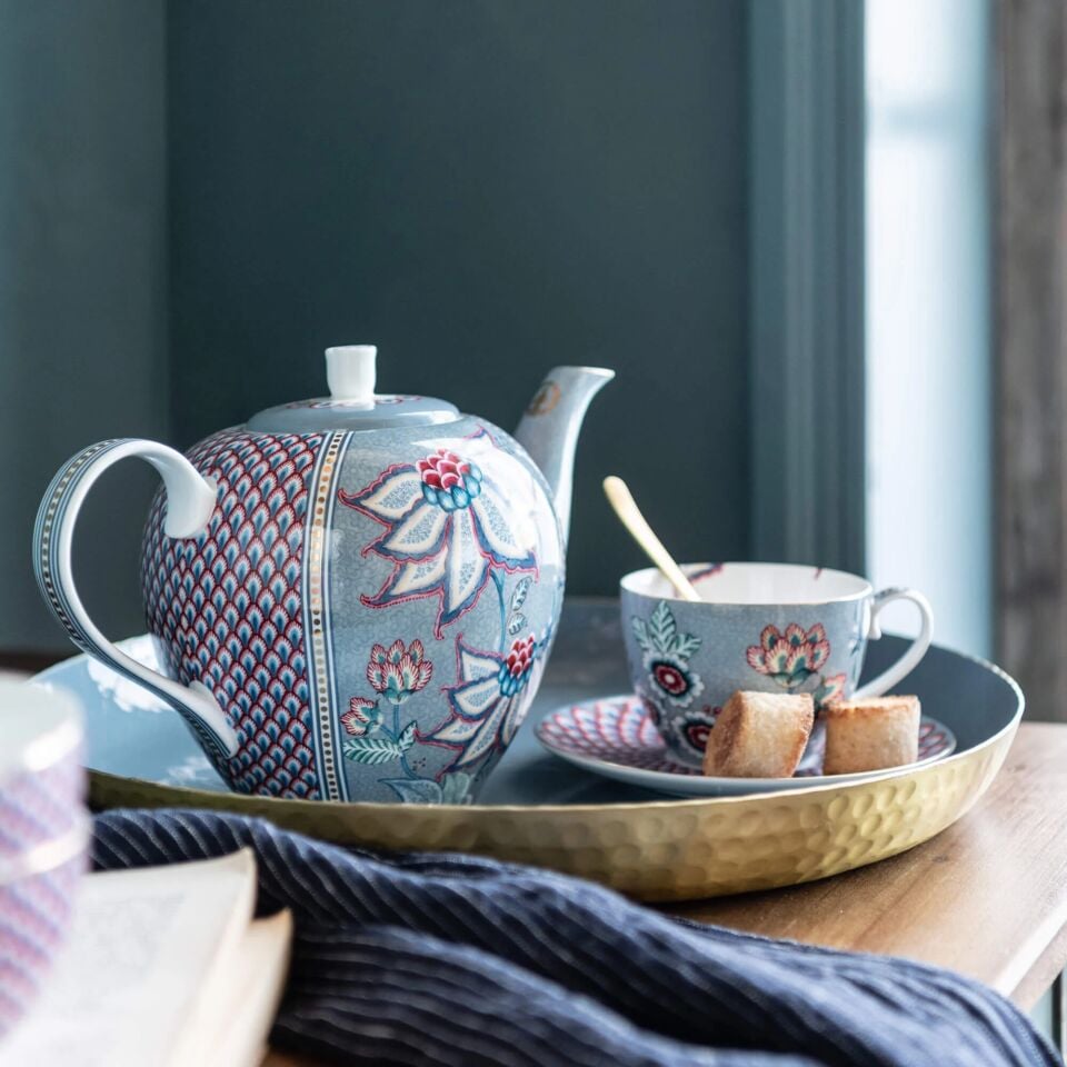 Flower Festival Demlik Mavi - 1600ml