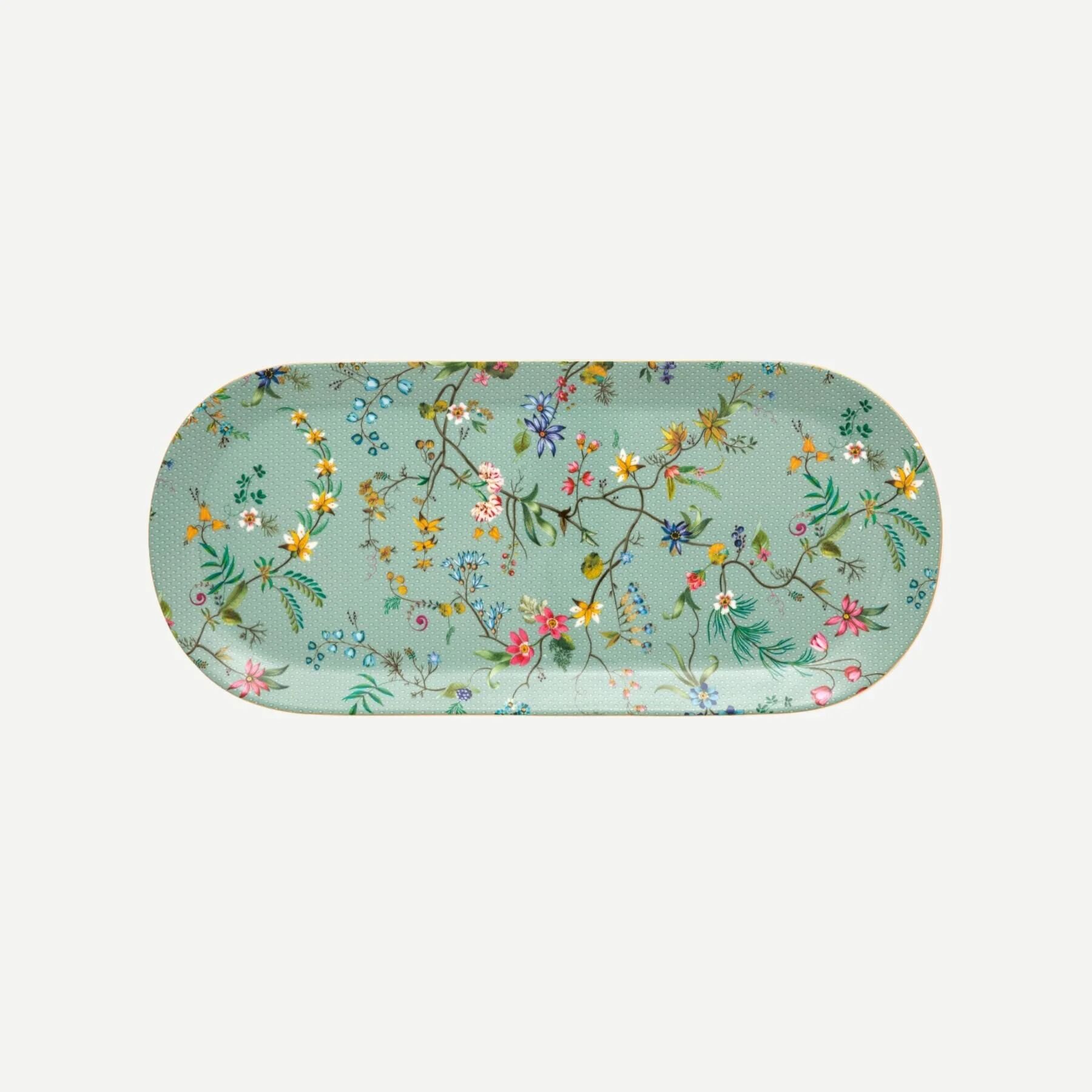 Jolie Oval Kek Servis Tabağı Mavi - 33cm