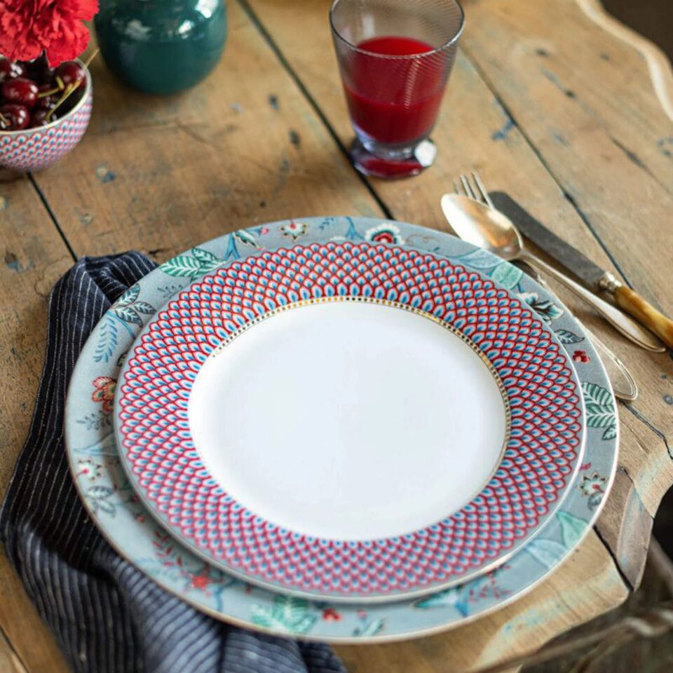 Flower Festival Yemek Tabağı Mavi - 26,5cm