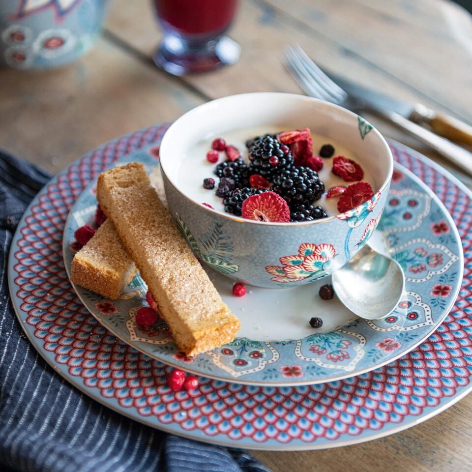 Flower Festival Yemek Tabağı Mavi - 26,5cm