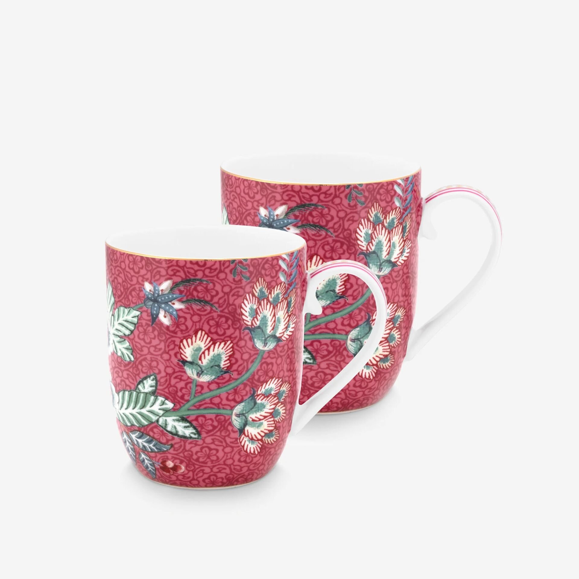 Flower Festival İkili Küçük Mug Seti Kırmızı - 145ml