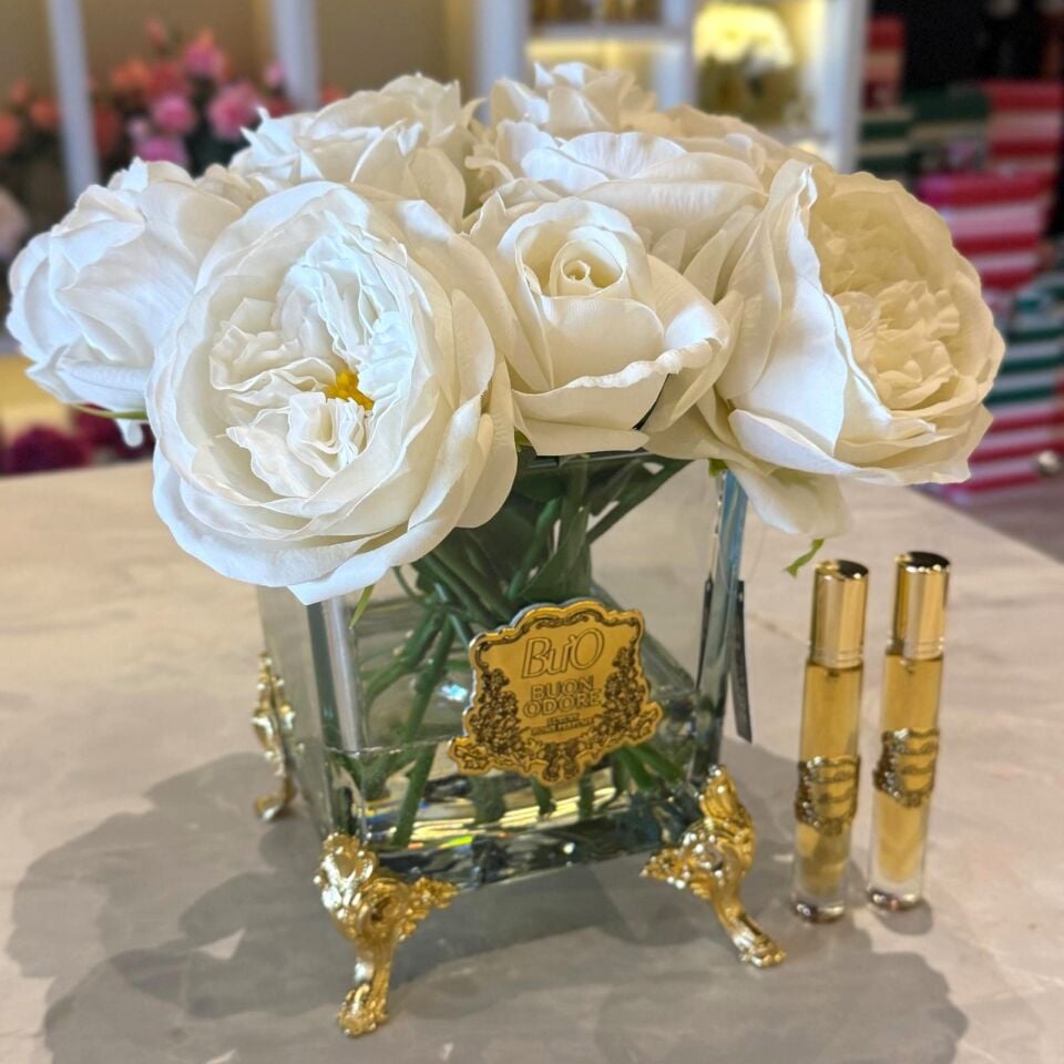 Pirinç Ayaklı Gold Şakayık Luxury Home Perfume