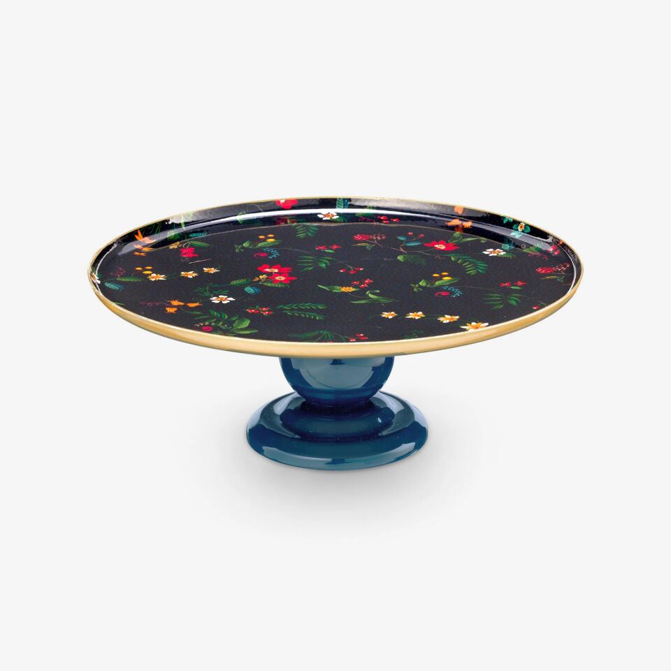Berry Blues Metal Ayaklı Kek Standı Mavi - 24x9cm