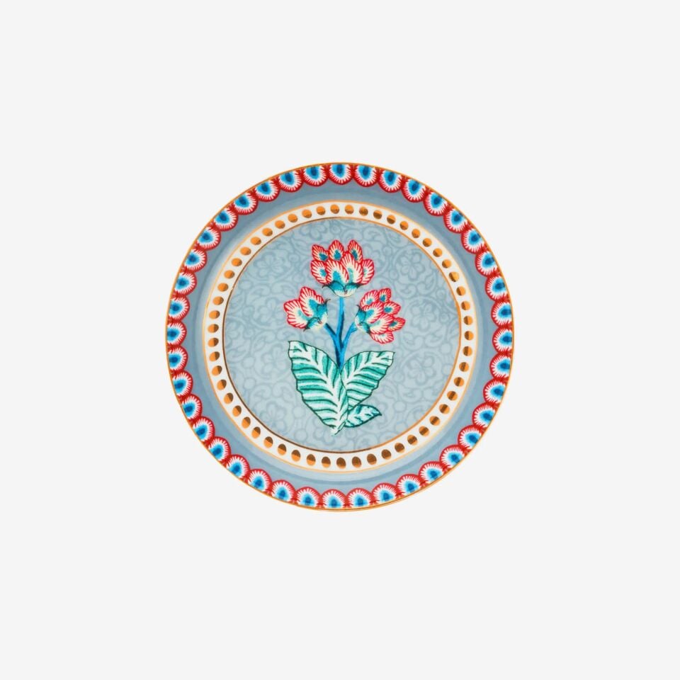 Flower Festival Çay Tabağı Mavi - 9cm