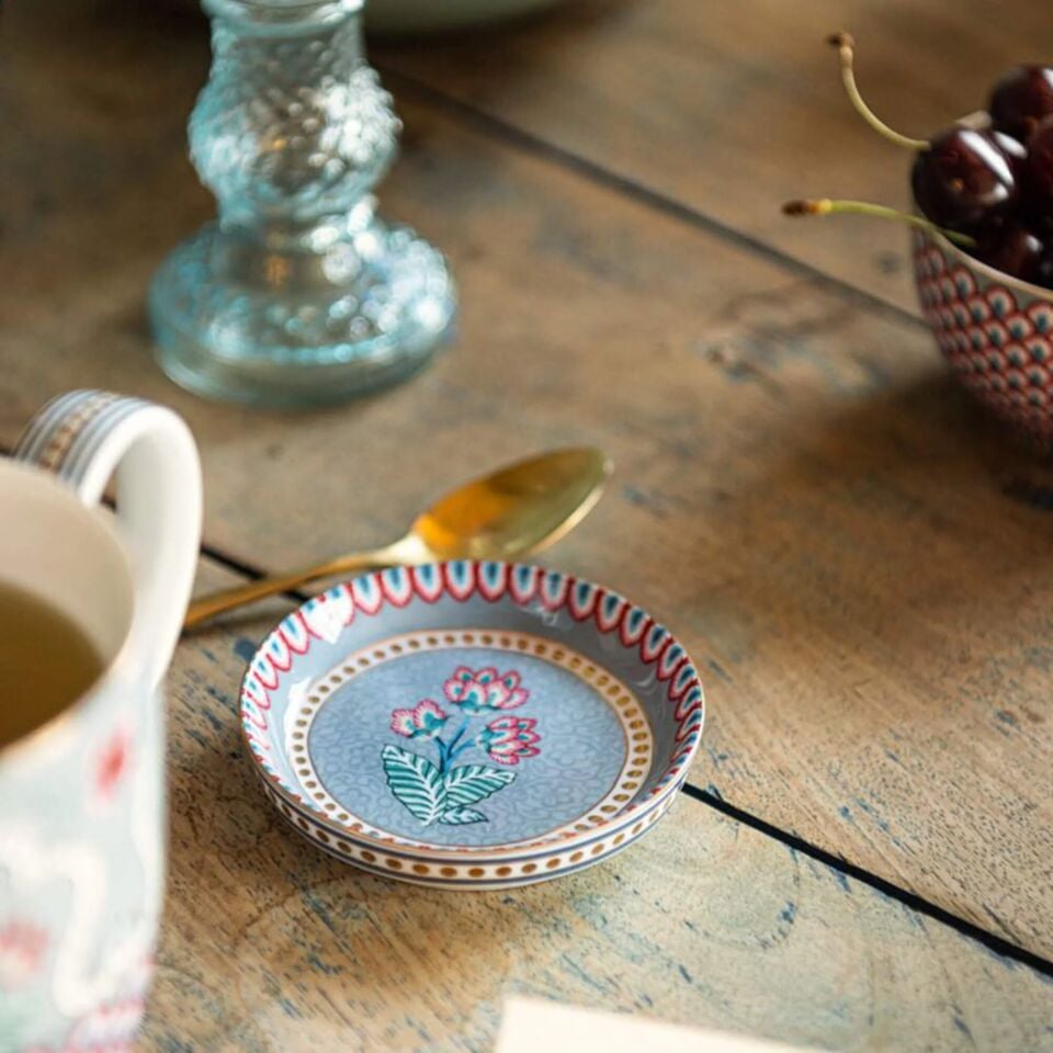 Flower Festival Çay Tabağı Mavi - 9cm