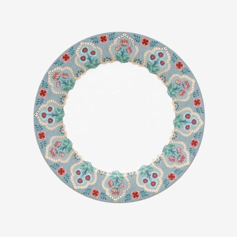 Flower Festival Kahvaltı Tabağı Mavi - 21cm