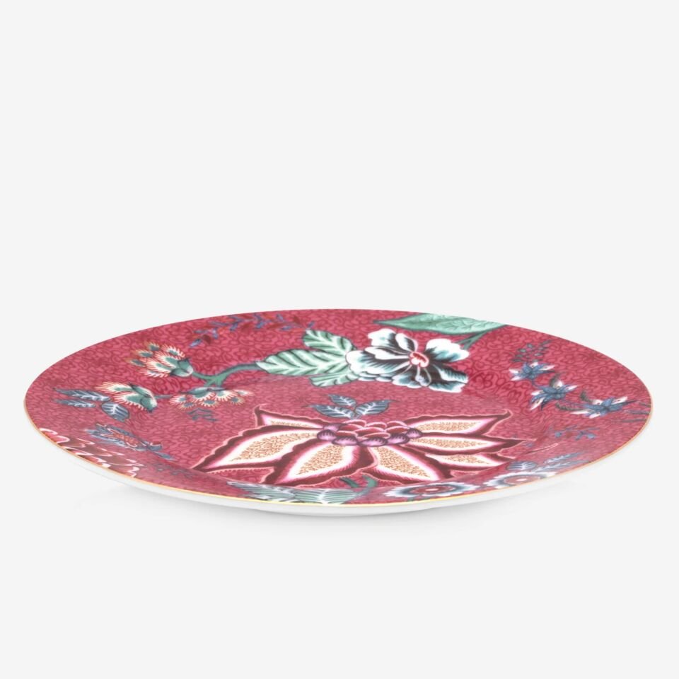 Flower Festival Pasta Tabağı Kırmızı - 17cm