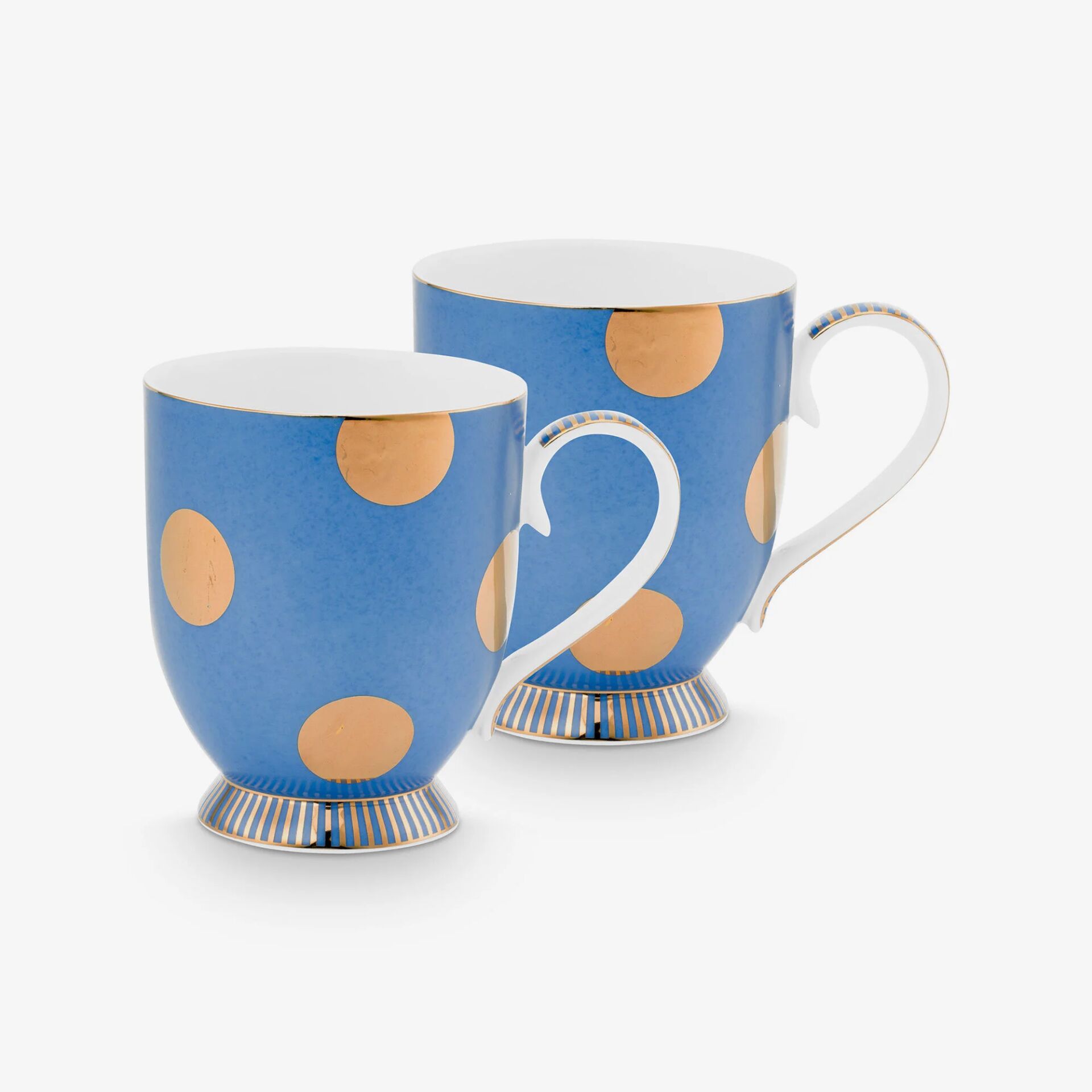 Dot Delight Porselen Kupa Seti 380 Ml Mavi - 380ml