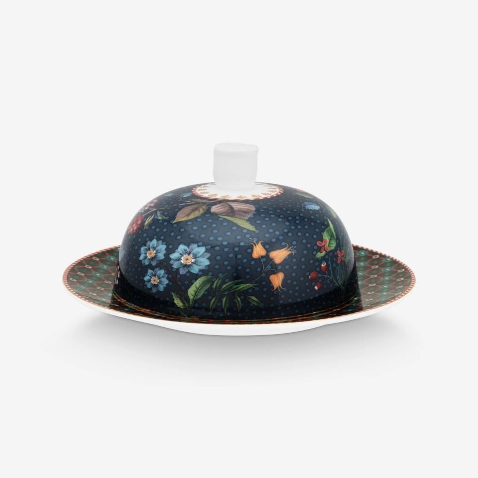 Berry Blues Mavi Yuvarlak Tereyağlık  Ø 17 cm