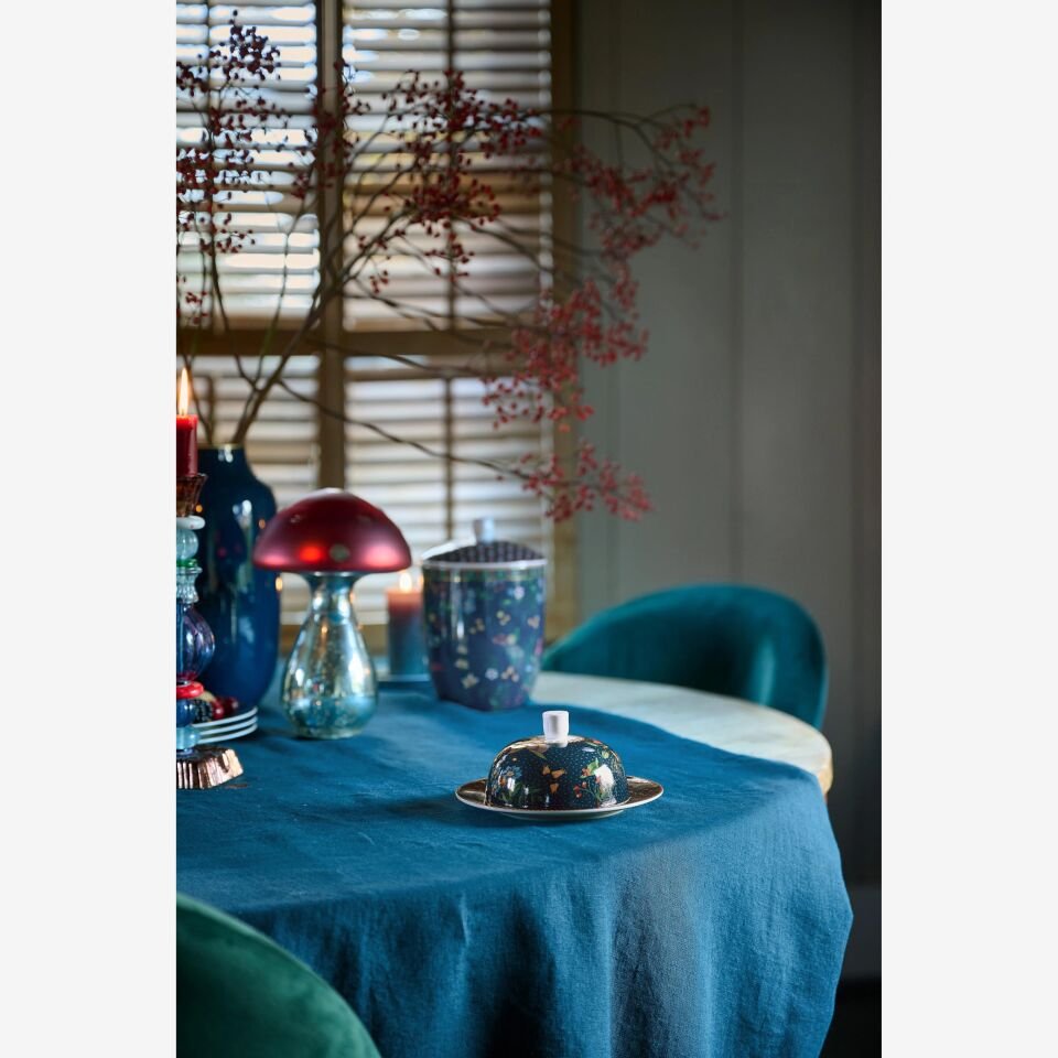 Berry Blues Mavi Yuvarlak Tereyağlık  Ø 17 cm