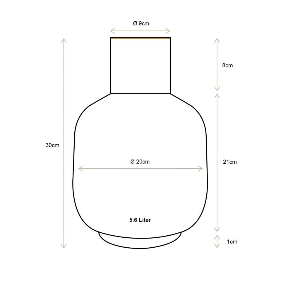 Blue Bird Beyaz Metal Vazo 30 Cm Beyaz - 30cm