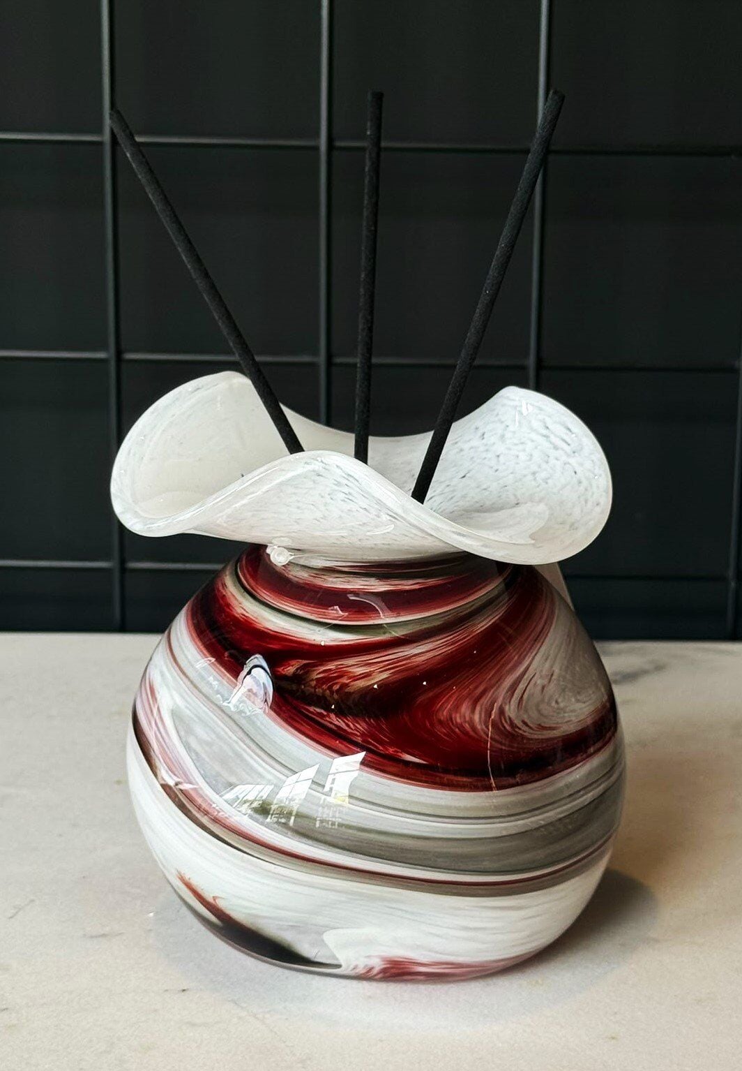 Murano Cam Diffuser 11x10cm - Bordo
