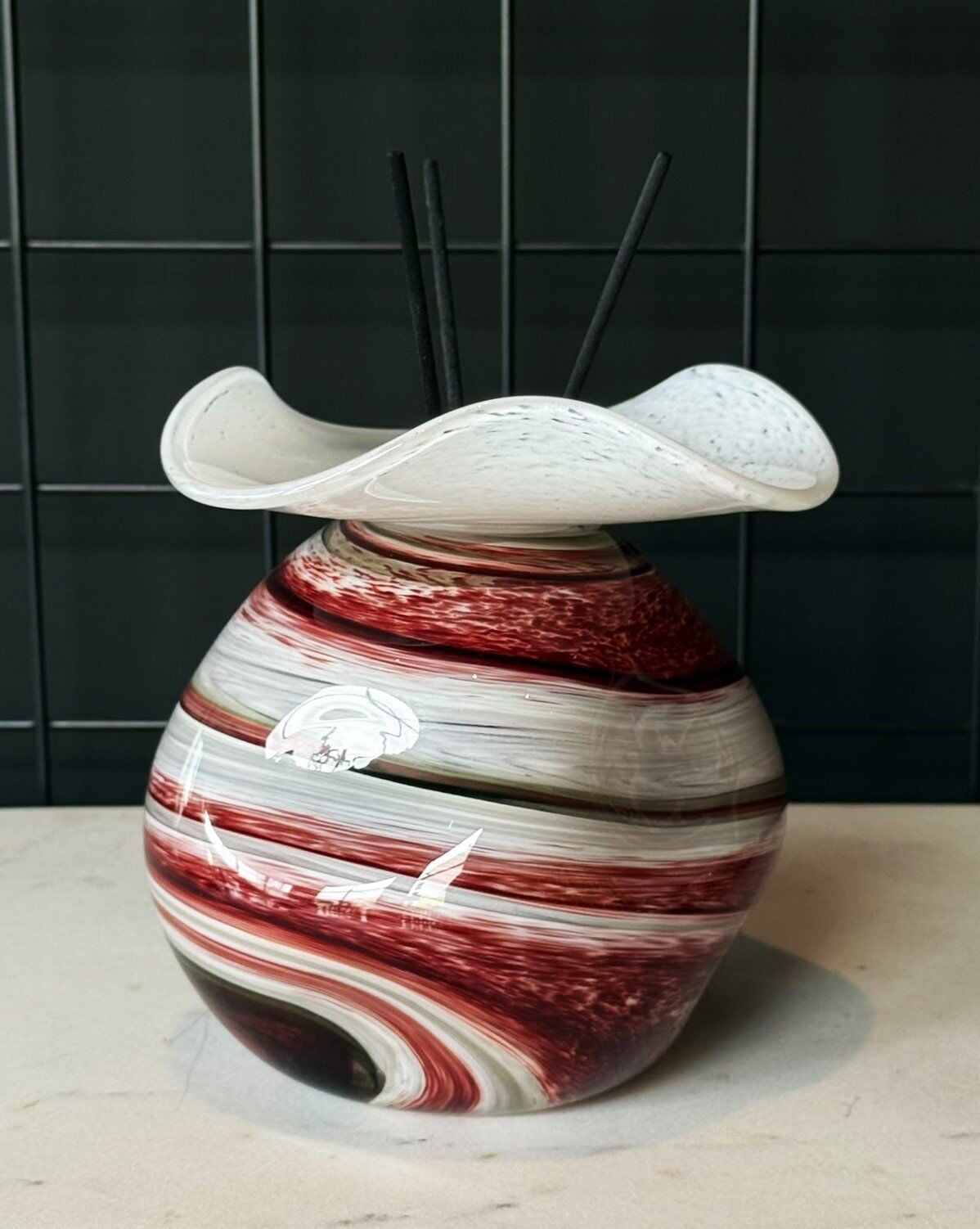 Murano Cam Diffuser 15x14cm - Bordo